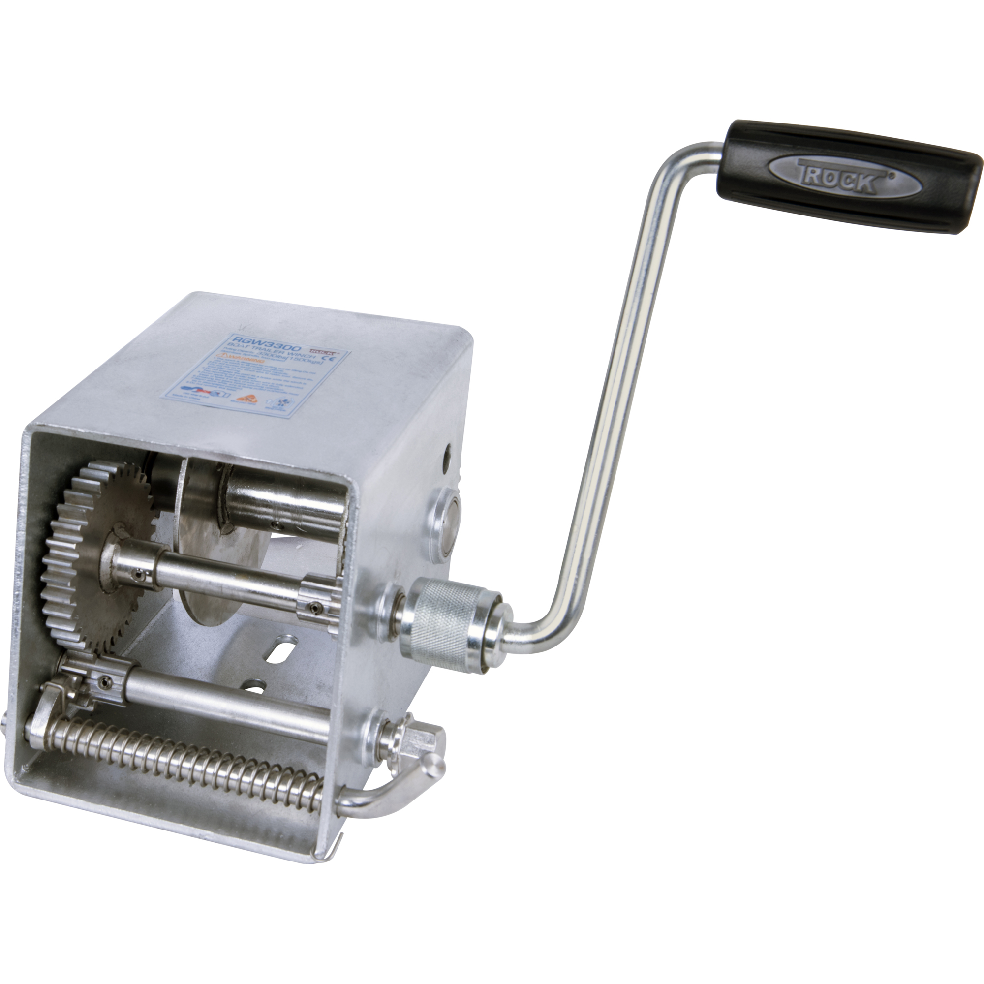 Endurance Marine Model No. RGW3300-2200 Boat Trailer Winch, Stainless Steel, Bare Drum 3,300 Lbs.